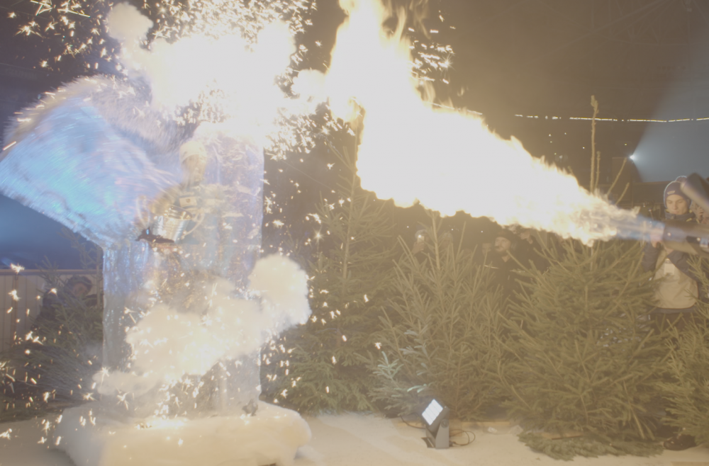 JOKA - Biathlon - Explosion of an artificial ice block